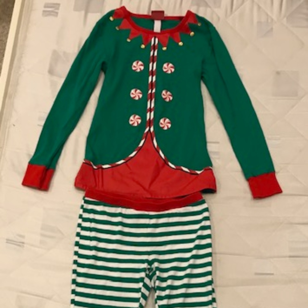Christmas Elf Pajamas Adult XS